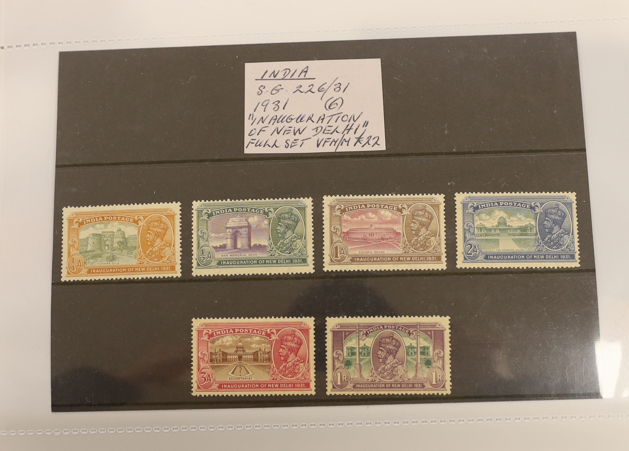 Various stamps including Hong Kong 1900 set, 1894 Postal Fiscal $2, Jamaica, Indis 1882 set to 1r, 1895 set of three, Q.V. Telegraph stamps with 1882to 10r, 1890-94 25r, etc.